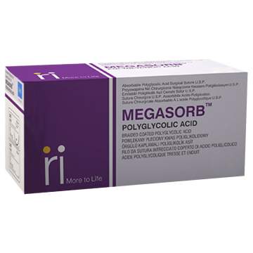 Sutura acid poliglicolic resorbabila fir violet USP 0, ac 40mm lungime cu varf taietor 1/2 cerc (12 bucati)