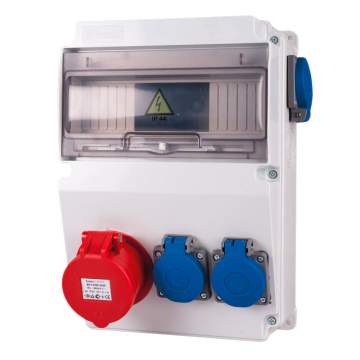 Tablou sigurante 1P (5x16A) 380V + 2P (1x16A) + 2P (1x16A) 220V IP44