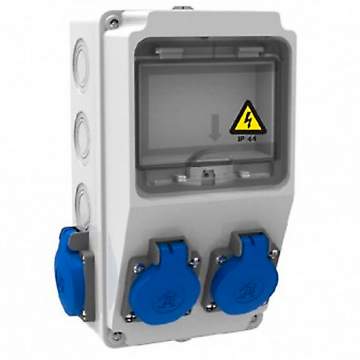 Tablou sigurante 2P (1x16A) + 2P (1x16A) 220V IP44