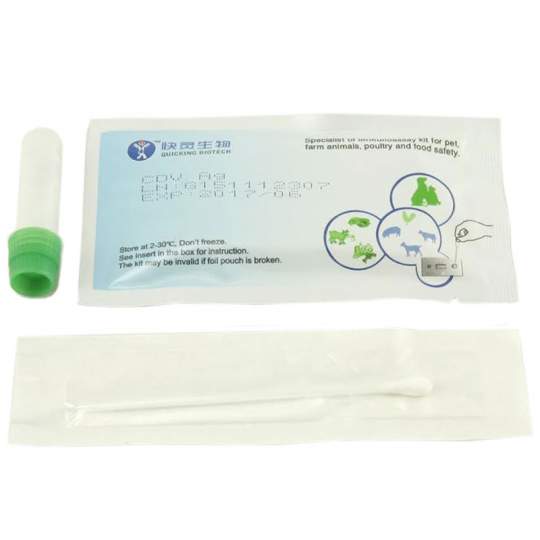 Test Rapid Distemper (CDV) - detectarea afectiunilor respiratorii in secretie nazala sau oculara, antigen, caseta (1 bucata) Test Rapid Distemper (CDV) - detectarea afectiunilor respiratorii in secretie nazala sau oculara, antigen, caseta (1 bucata)