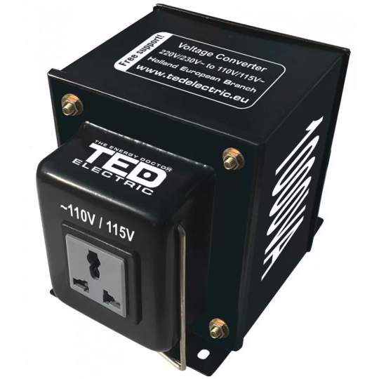 Transformator 230-220V la 110-115V 1000VA reversibil TED110REV-1000VA