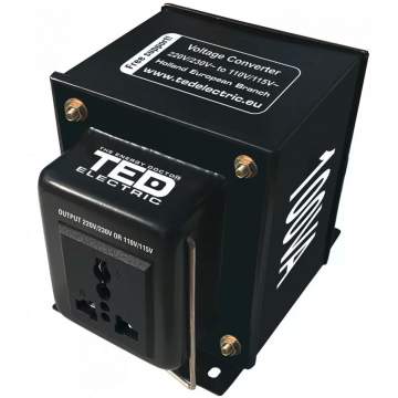 Transformator 230-220V la 110-115V 100VA reversibil TED110REV-100VA
