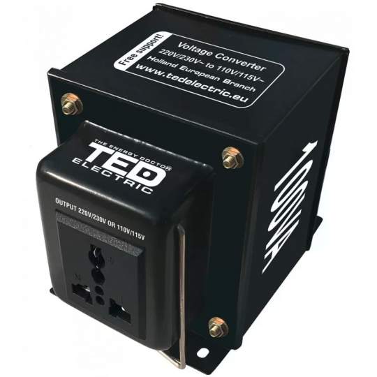 Transformator 230-220V la 110-115V 100VA reversibil TED110REV-100VA Transformator 230-220V la 110-115V 100VA reversibil TED110REV-100VA