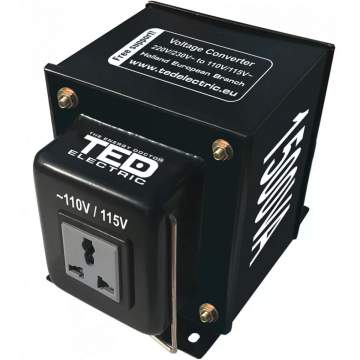Transformator 230-220V la 110-115V 1500VA reversibil TED110REV-1500VA