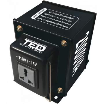 Transformator 230-220V la 110-115V 2000VA reversibil TED110REV-2000VA