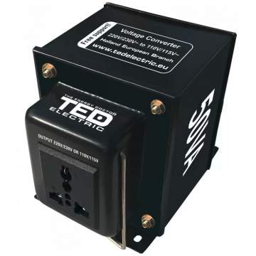 Transformator 230-220V la 110-115V 50VA reversibil TED110REV-50VA