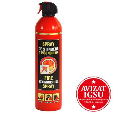 Stingator auto tip spray, cu spuma, clasa AB, 600 ml, avizat IGSU (1 bucata)
