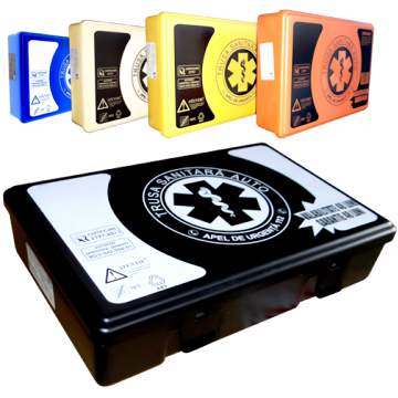 Trusa sanitara prim ajutor auto aviz RAR si MS, conforma ordinului 987/2007, valabilitate 48 luni