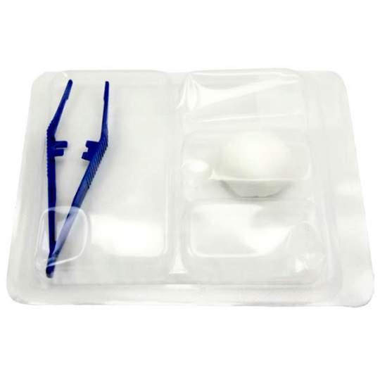 Kit unica folosinta, pensa plastic 12.7cm, compresa PPSB 3cm, tavita lucru 4 compartimente 15x13cm x 2 (1 set) Kit unica folosinta, pensa plastic 12.7cm, compresa PPSB 3cm, tavita lucru 4 compartimente 15x13cm x 2 (1 set)