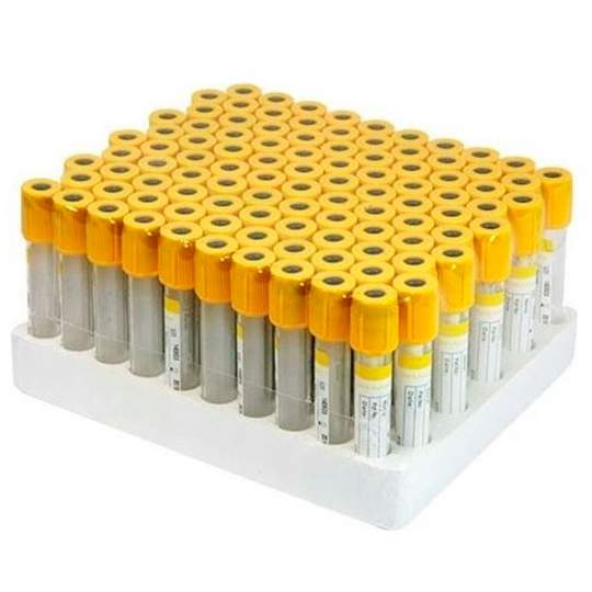 Vacutainer 3.5ml Biochimie galben, activator + gel separator, tub plastic 13x100mm steril (100 bucati)