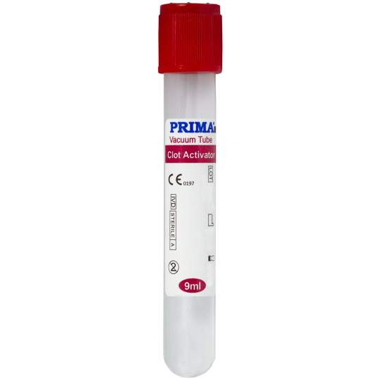 Vacutainer Biochimie capac Rosu cu activator coagulare, volum aspiratie 9 ml (100 bucati) Vacutainer Biochimie capac Rosu cu activator coagulare, volum aspiratie 9 ml (100 bucati)