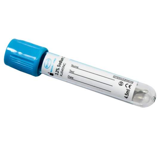 Vacutainer coagulare 4.5 ml capac albastru 3.2% Na Citrate tub PET steril (100 bucati) Vacutainer coagulare 4.5 ml capac albastru 3.2% Na Citrate tub PET steril (100 bucati)