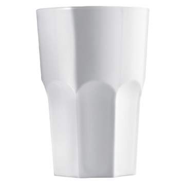 Pahar granity, incasabil, reutilizabil, acrilonitril stiren (SAN), 425ml alb (1 buc.)