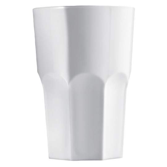 Pahar granity, incasabil, reutilizabil, acrilonitril stiren (SAN), 425ml alb (1 buc.)