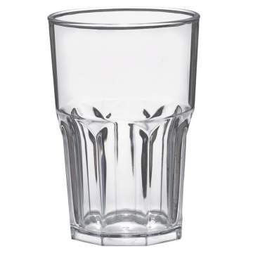 Pahar granity, incasabil, reutilizabil, acrilonitril stiren (SAN), 425ml transparent (1 buc.)