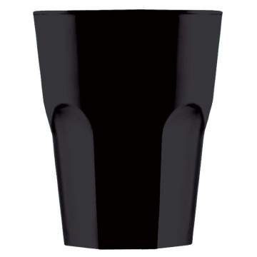 Pahar incasabil, reutilizabil, acrilonitril stiren (SAN), rox 310ml negru (1 buc.)
