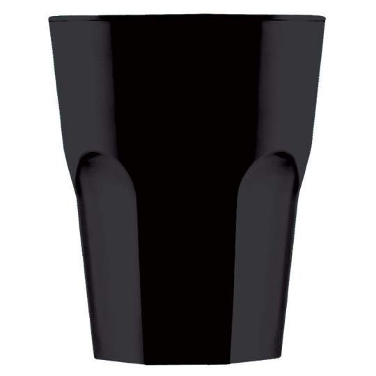 Pahar incasabil, reutilizabil, acrilonitril stiren (SAN), rox 310ml negru (1 buc.)