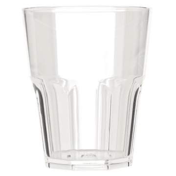 Pahar incasabil, reutilizabil, acrilonitril stiren (SAN), rox 310ml transparent (1 buc.)