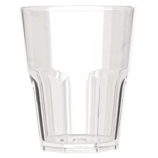 Pahar incasabil, reutilizabil, acrilonitril stiren (SAN), rox 310ml transparent (1 buc.)