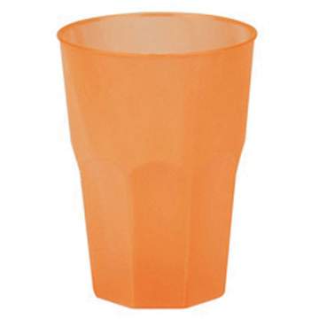 Pahar cocktail incasabil, reutilizabil, polipropilena (PP), 420ml portocaliu (1 buc.)