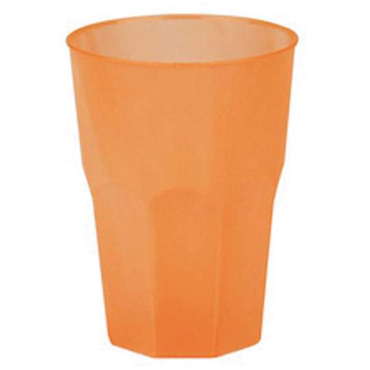 Pahar cocktail incasabil, reutilizabil, polipropilena (PP), 420ml portocaliu (1 buc.)