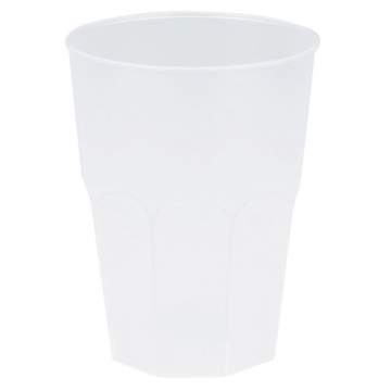 Pahar cocktail incasabil, reutilizabil, polipropilena (PP), 420ml transparent mat (1 buc.)